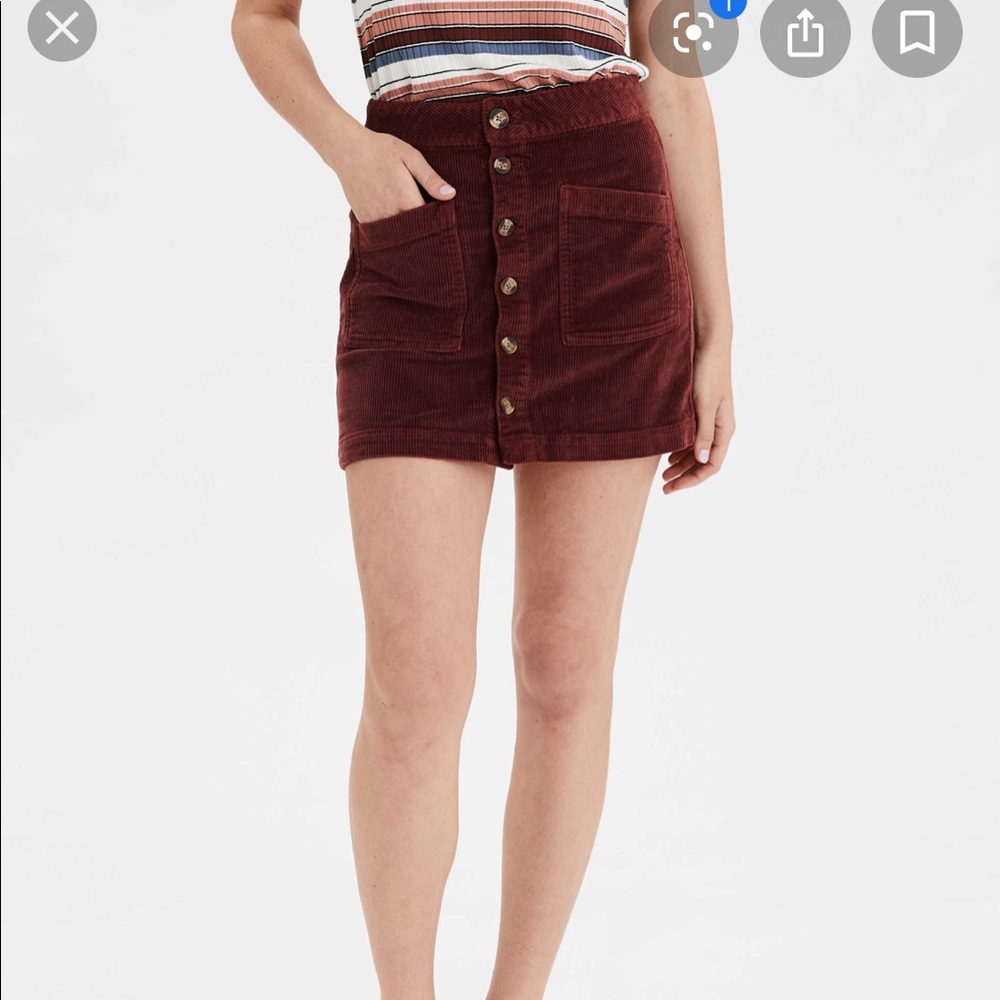 American Eagle velvet mini skirt
